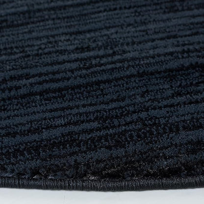 SAFAVIEH Vision Collection Area Rug - 8' Round, Black, Modern Ombre Design, Non-Shedding & Easy to Clean, Ideal for Living Room, Bedroom, Dining Space (VSN606Z)