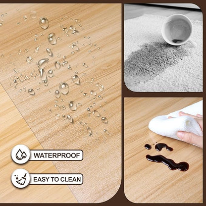 Upgraded 2mm Thick Clear Office Chair Mat, 46"x72" No Slip Vinyl Desk Chair Mat for Hard Floors, Heavy-Duty Easy Clean PVC Computer Floor Mat, Waterproof Rolling Chair Floor Protector for Home Office