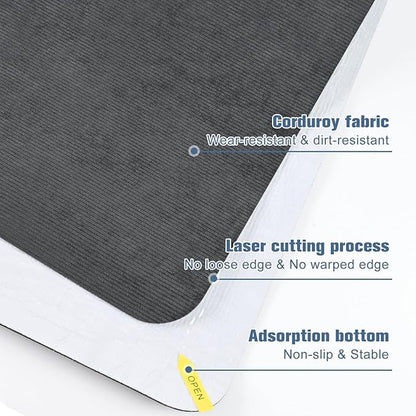Placoot Desk Chair Mat for Hardwood Floor Corduroy Surface 55"x35" Office Chair Mat for Rolling Chairs,Large Anti-Slip Backing Under Desk Low-Pile Office Rug Floor Mat for Office/Home