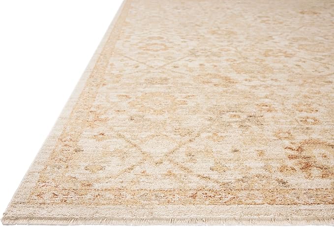 Loloi Chris Loves Julia Palma Collection PLM-04 Natural/Spice 2'-7" x 7'-6" Runner Rug Vintage Style Boho Living Room Bedroom Carpet