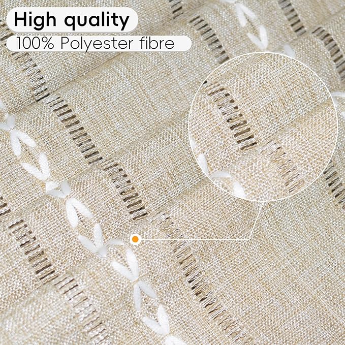 Coffee Table Cloth, Table Cover with Pockets and Tassel, Coffee Jacquard for Living Room Small Rectangle Tablecloths Washer Dryer Fridge Top Dust Cover,Easy Care Machine Washable