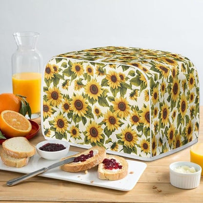 ZFRXIGN Sunflower Toaster Covers 2 Slice Toaster Cover for Home Kitchen Decor Accessories Toaster Oven Cover Washable Small Appliance Covers with Top Handle Yellow