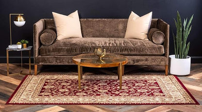 Unique Loom Voyage Collection Traditional Oriental Classic Intricate Design Area Rug (10' 6 x 16' 5 Rectangular, Red/Gold)