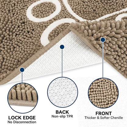 Bcoimo Super Absorbent Dog Door Mat, 30"*20" Anti Slip Mat for Muddy Paws, Pet Rugs for Dirty Paws Washable That Absorbs Moisture and Dirt, for Dog Cage and Pet Resting Carpet