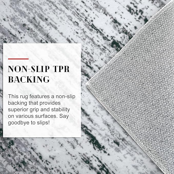 Modern Abstract Entryway Rug Indoor 2x3 Washable Rug Non-Slip Soft Small Area Rug Black Grey White Kitchen Mats Thin Print Faux Wool Floor Carpet Throw Rugs for Entrance Bedroom Home Decor
