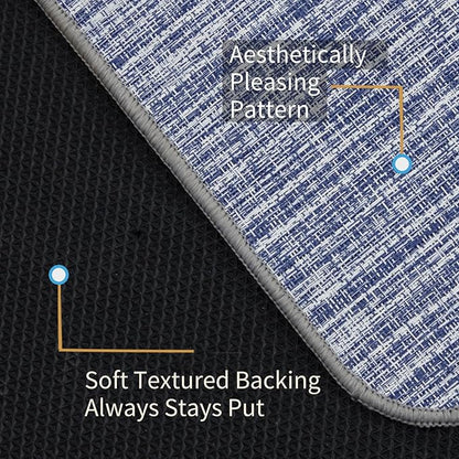 Chair Mat for Hardwood & Tile Floor, 36" x 48" Heavy Duty Office Chair Mat for Rolling Chairs, Anti Slip, Non-Curve, Floor Protector for Home Office, Blue White