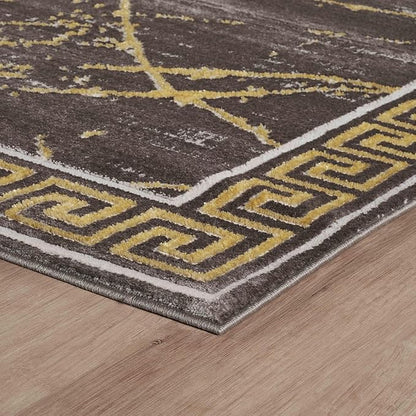 GLORY RUGS Area Rugs Marble 2x7 Brown Carpet Modern Abstract Rug Living Room Dining Bedroom Rug