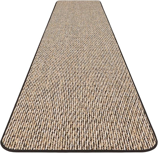 House, Home and More Skid-Resistant Carpet Runner - Black Ripple - 8 Feet X 27 Inches