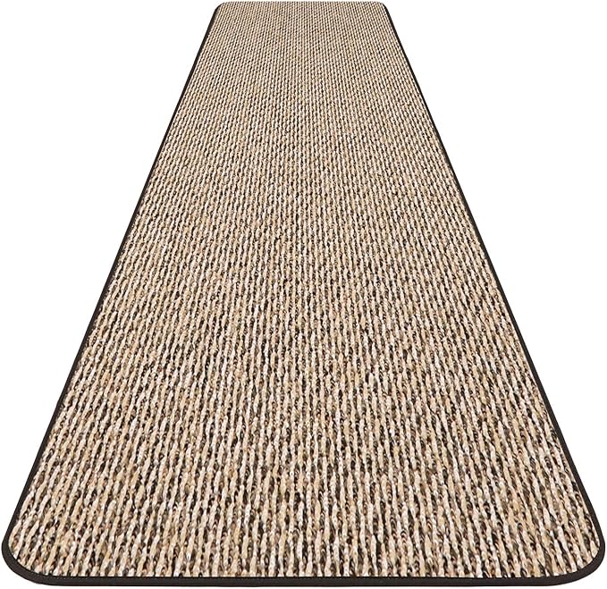 House, Home and More Skid-Resistant Carpet Runner - Black Ripple - 4 Feet X 36 Inches