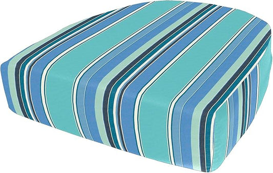 Cushion Source Rounded Back Seat Cushion, 19.5" x 20" x 5" deep Indoor and Outdoor Durable seat Cushion Made with Fade Resistant Sunbrella Fabric, Hidden Zipper, Sunbrella Dolce Oasis