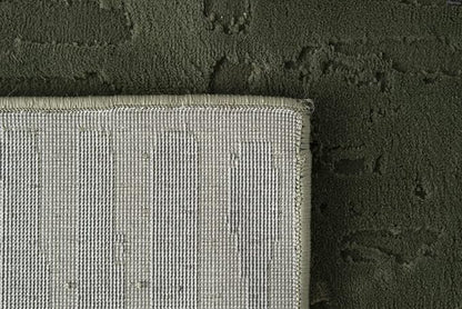 Revival Rugs Shell 6'7"x9' Washable Area Rug for Living Room Bedroom - 100% Recycled Oeko-TEX Certified, Medium Pile, Green