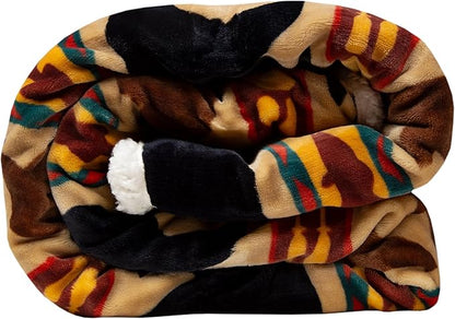 CARSTENS, INC. Ultra Premium Super Soft Plush Sherpa Fleece Oversized Throw Blanket 54" x 68", Bear Family