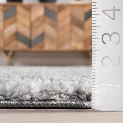 nuLOOM Akia Light Grey, 3' x 5', Geometric Lattice, Tasseled, Soft and Textured, High Traffic, Stain Resistant, Durable Area Rug for Bedroom, Living Room, Dining Space, Den, Foyer, Entryway