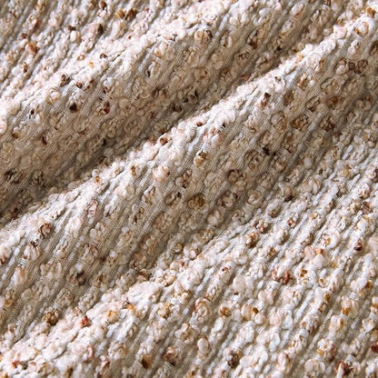 Decorative Lumbar Pillow Cover 12x20 Beige Striped Soft Wool Lumbar Throw Pillow Neutral Textured Boho Cushion Covers for Modern Farmhouse Sofa Bedroom Living Room Decor SY011-A12