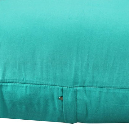 4-Pack 100% Cotton Comfortable Solid Decorative Throw Pillow Case,Thmyo Square Cushion Cover Pillowcase Sublimation Blank Pillow Covers DIY Throw Pillowcase for Sofa Bedroom(16x16 inch/ 40x40cm,Green)