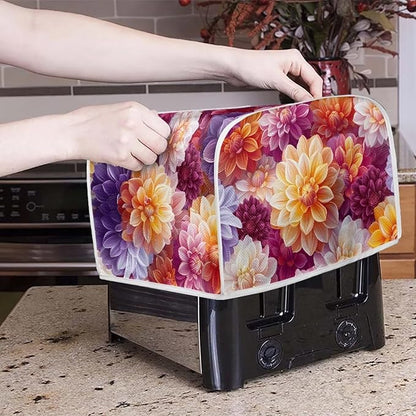 Bright Floral Blender Dust Cover Toaster Cover Boho Mandala Floral 2 Slice Washable Kitchen Small Appliance Cover