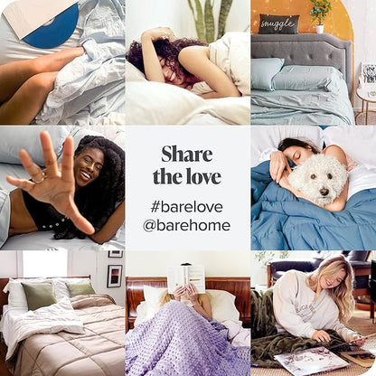 Bare Home Flannel Fitted Bottom Sheet 100% Cotton, Velvety Soft Heavyweight - Double Brushed Flannel - Deep Pocket (Full, Dark Blue)