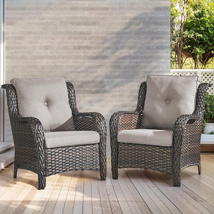 Outdoor Chair Cushions-Patio Chair Cushions Set with Removable Cover 22 X 25 Inch Outdoor Cushions for Patio Furniture Chair Sofa Couch-Beige