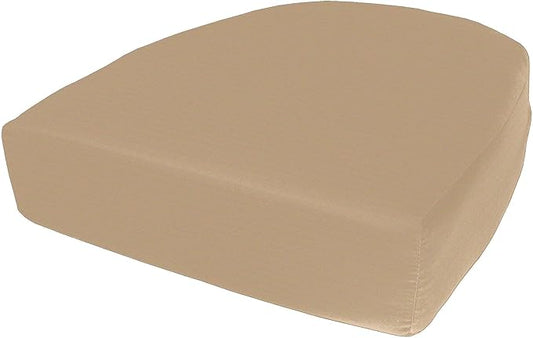 Cushion Source Rounded Back Seat Cushion, 19.5" x 20" x 5" deep Indoor and Outdoor Durable seat Cushion Made with Fade Resistant Sunbrella Fabric, Hidden Zipper, Sunbrella Sand