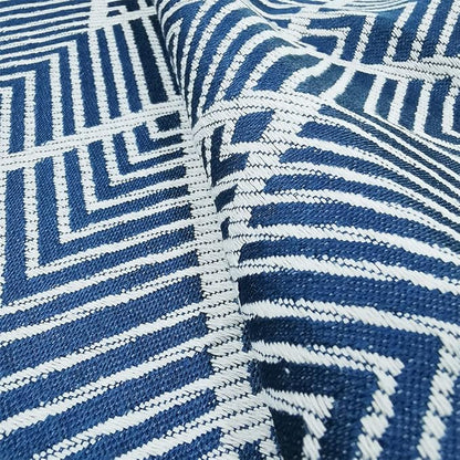 Simple Bedside Table Tassel Cover Cloth, Nightstand Tablecloth Cover Towel, Suitable for Bedside Table TV Microwave Washing Machine Refrigerator Dust Cover (15.7 * 35.4 inches,Geometric Blue)
