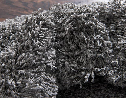 Unique Loom Solid Shag Collection Area Rug (10' x 13' Rectangle, Graphite Gray)