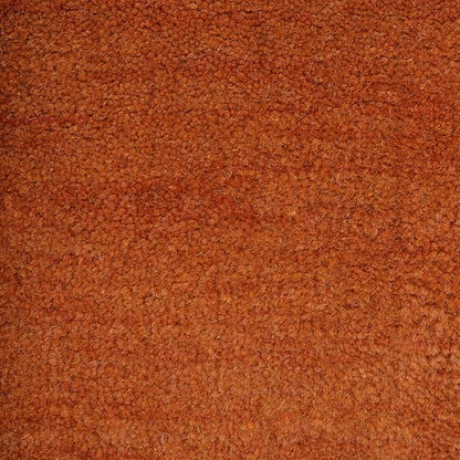 Hand Knotted Loom Wool ECO-Friendly Area Rugs - 10'x10', Square, Orange Color, Solid Plain Design, High Pile Handmade Anti Skid Area Rugs for Living Room, Bed Room (L00111)
