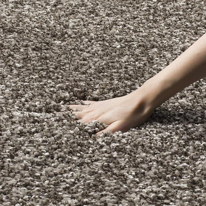 SAFAVIEH Milan Shag Collection Runner Rug - 2' x 12', Grey, Solid Design, Non-Shedding & Easy Care, 2-inch Thick Ideal for High Traffic Areas in Living Room, Bedroom (SG180-8080)