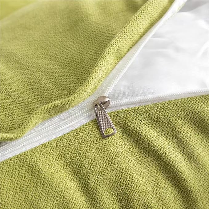 Triangular Reading Bed Rest Pillow Large Bolster Cushion Headboard Backrest Wedge Pillow with Removable Cover and Two Large Side Pockets (Lime, 47 x 8 x 20 inches)