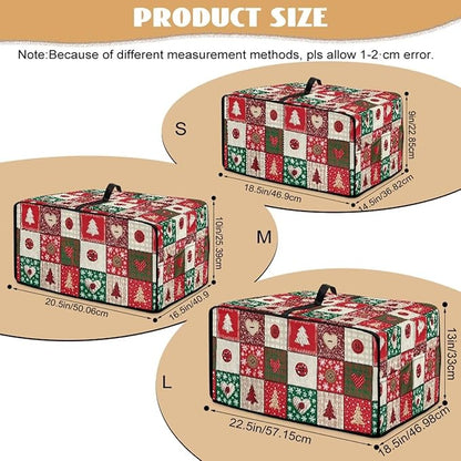 Christmas Holiday Decor Toaster Oven Cover Countertop Convection Oven Cover Smart Microwave Oven Accessories and Decor, S, 14.5 x 18.5 x 9 Inches, Christmas Patchwork Print Red Green