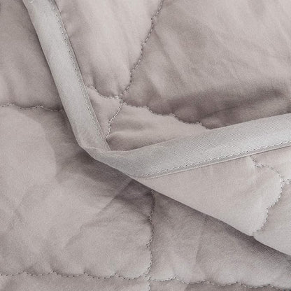 NTBAY Down Alternative Oversized Toddler Comforter, Super Soft and Warm Solid Color Baby Crib Quilted Blanket, 43x60 inches, Smoke Grey