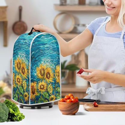 Sunflower Pattern Blender Dust Cover for Stand Mixer or Coffee Maker Appliance, Anti Fingerprint Polyester Dust Proof Stain Resistant Blender Cover for Home Kitchen