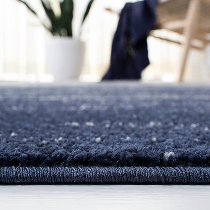 SAFAVIEH Adirondack Collection Area Rug - 6'7" Square, Navy & Ivory, Modern Ombre Design, Non Shedding & Easy to Clean, Ideal for Living Room, Bedroom, Office, Dining Space (ADR113N)