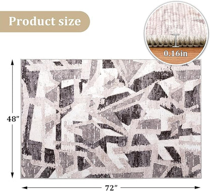 Office Chair Mat for Hardwood Floor, 72"x48" Easy Glide Computer Desk Mat Protector for Rolling Chair Under Desk Rug Nonslip Backing, Machine Wash, (Modern)