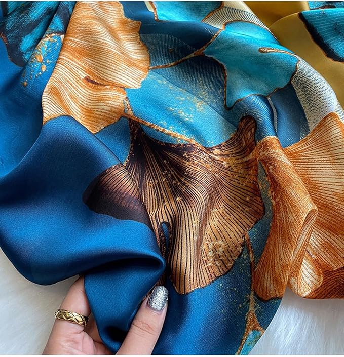 Fashion Scarves Scarf 100% Silk Feeling Scarf Silk Like Scarves Long Lightweight Sunscreen Shawls for Women