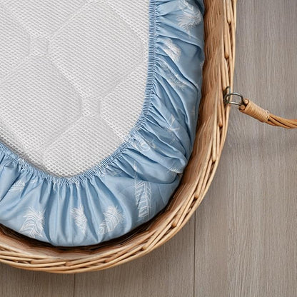 Gllquen Baby Bassinet Sheets 4 Pack, Breathable Cozy Fitted Mattress Sheet, Elastic Travel Crib Fashionable Pattern, Standard Cradle Safe Sheets for Babys Boy Girls 32"x16" (Pigeon)