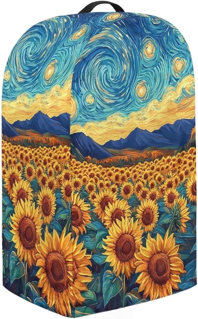 Sunflower Pattern Blender Covers for Kitchen Food Processor Cover with Durable Handle, Dust Covers for Kitchen Appliances Stand Mixer or Coffee Maker Appliance Cover