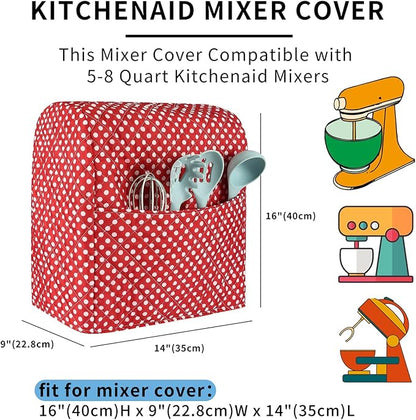 KitchenAid Mixer Cover - Compatible With 5-8 Quart Mixer, Includes Pockets