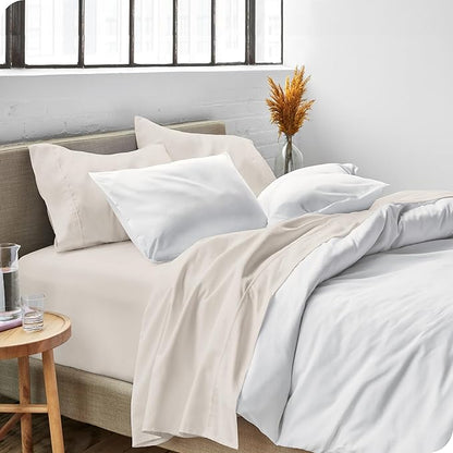 Bare Home King Sheet Set - Luxury 1800 Ultra-Soft Microfiber King Bed Sheets - Double Brushed - Deep Pockets - Easy Fit - 4 Piece Set - Bedding Sheets & Pillowcases (King, Wheat)