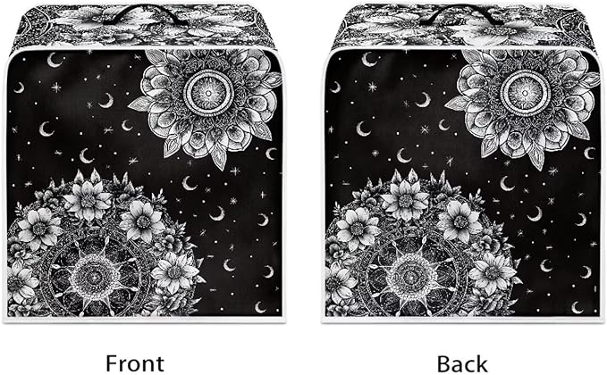 Mandala Sun Moon Coffee Machines Covers - Dust Resistant Protective Covers For Coffee Makers, Blender, Mixer, Juice Machine - Dust Proof, Washable