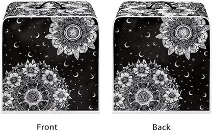 Mandala Sun Moon Coffee Machines Covers - Dust Resistant Protective Covers For Coffee Makers, Blender, Mixer, Juice Machine - Dust Proof, Washable