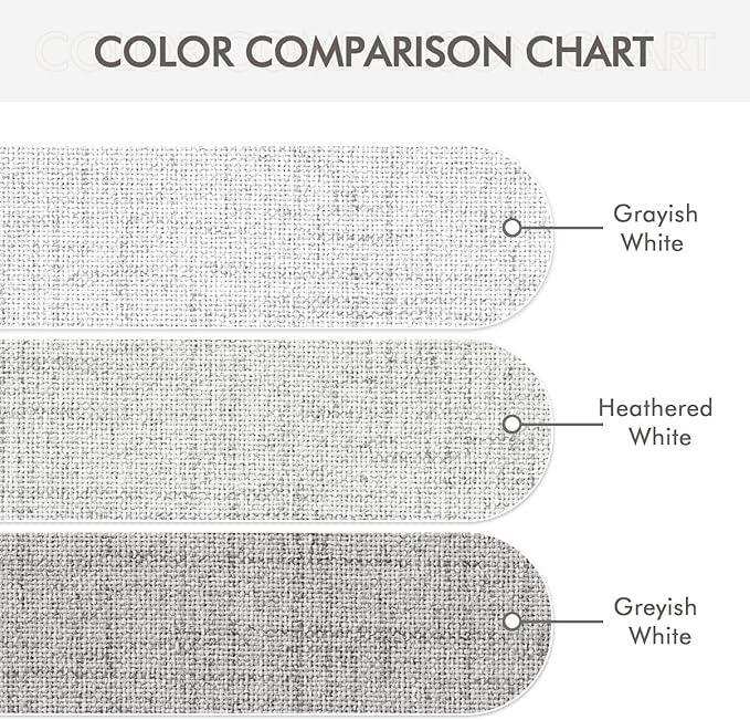 MIULEE Linen Texture Full Blackout Curtain for Living Room Darkening,Thermal Insulated Grommet Curtain for Bedroom,Room Darkening Curtains for Kitchen,52x54 Inch Length 2 Panels Grayish White