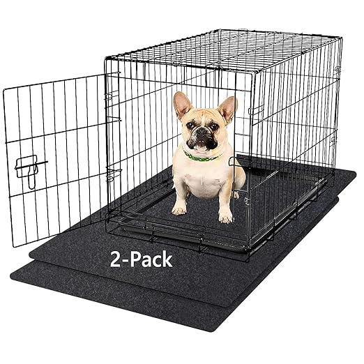 Kennel Pad Dog Crate Mat Liner, Absorbs Urine, Waterproof, Non-Slip, Washable Puppy Pee Pad for Kennel Training - Under Pet Cage to Protect Floors, Thin Cut to Fit Design (48" x 29" - 2 Pack)