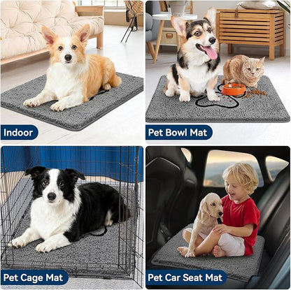 Bcoimo Super Absorbent Dog Door Mat, 36"*24" Anti Slip Mat for Muddy Paws, Pet Rugs for Dirty Paws Washable That Absorbs Moisture and Dirt, for Dog Cage and Pet Resting Carpet