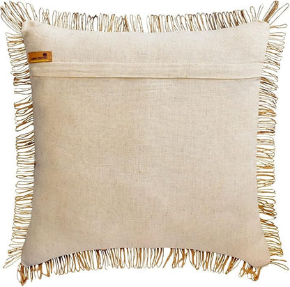The HomeCentric King/Queen/Twin Beige Decorative Bed Runner King 90"x18" Bed Runner with One Pillow Cover, Floral, Pearl, Jute Lace, Embroidery Bed Scarf on Cotton Fabric - Floral Luster