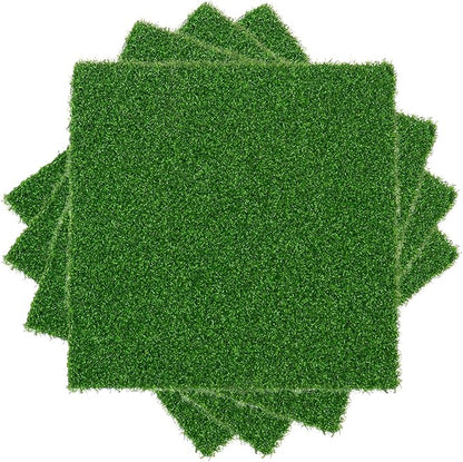 Artificial Grass Mat 12X12 in,0.6 in Thick,FakeTurf Patch Tiles Indoor Outdoor Garden Lawn Patio,Realistic Grass Rug Lawn Landscape Squares for DIY Crafts Miniature Garden