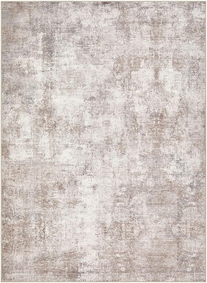 Washable 6X9 Area Rug: Modern Abstract Soft Non-Slip Indoor Rugs Home Decor - Low Pile Stain Resistant Foldable Rug for Living Room Bedroom Dining Room Playroom Office(Brown,6'X9')