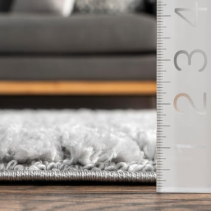 nuLOOM Risette Light Grey, 12' x 15', Geometric, Soft and Textured, High Traffic, Stain Resistant, Easy Clean, Durable Area Rug for Bedroom, Living Room, Dining Space, Den, Foyer, Entryway