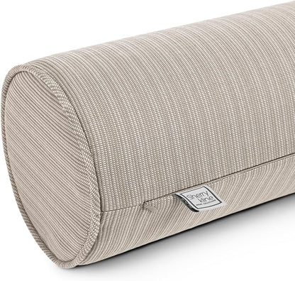 Sherry Kline Island Breeze Indoor/Outdoor Corded Neck Bolster Sand 6"x 18" Set of 2