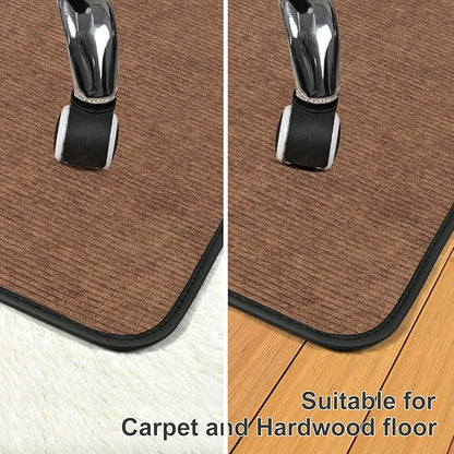 Placoot Corduroy Heavy Duty Office Chair Mat for Carpet & Hardwood Floors, Desk Chair Mat for Carpeted Floors and Hardwood Floor for Home Office