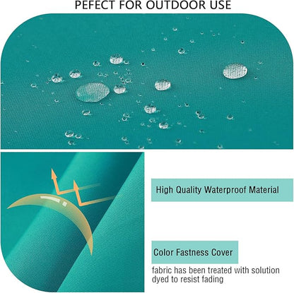 idee-home Outdoor Cushions for Patio Furniture, Outdoor Seat Cushion, Waterproof Couch Hampton Bay Deep Seat Replacement Chair Cushions for Garden Lawn Backyard Deck, 26.5 x 26.5 Peacock Blue